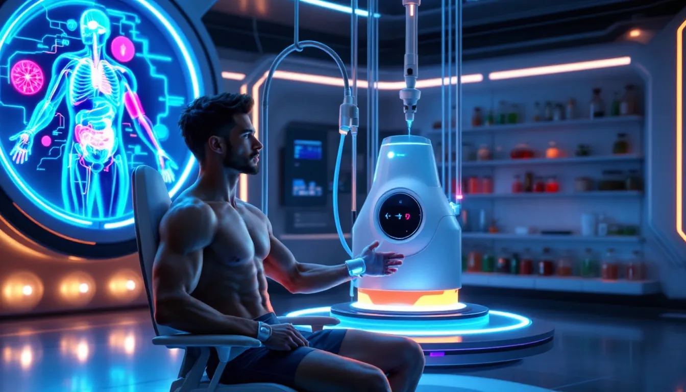 An athlete undergoing a blood test to monitor health and performance.