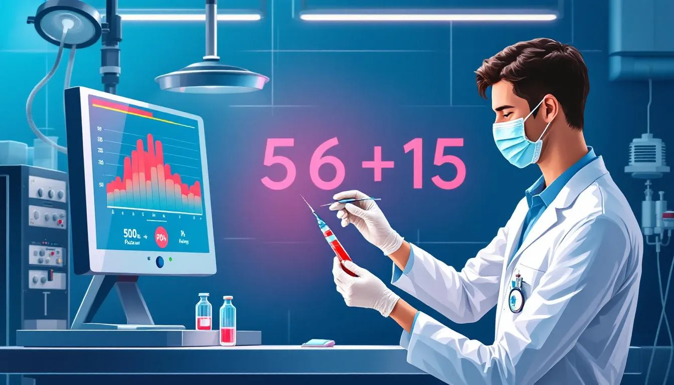 A healthcare professional performing an electrolyte blood test procedure.