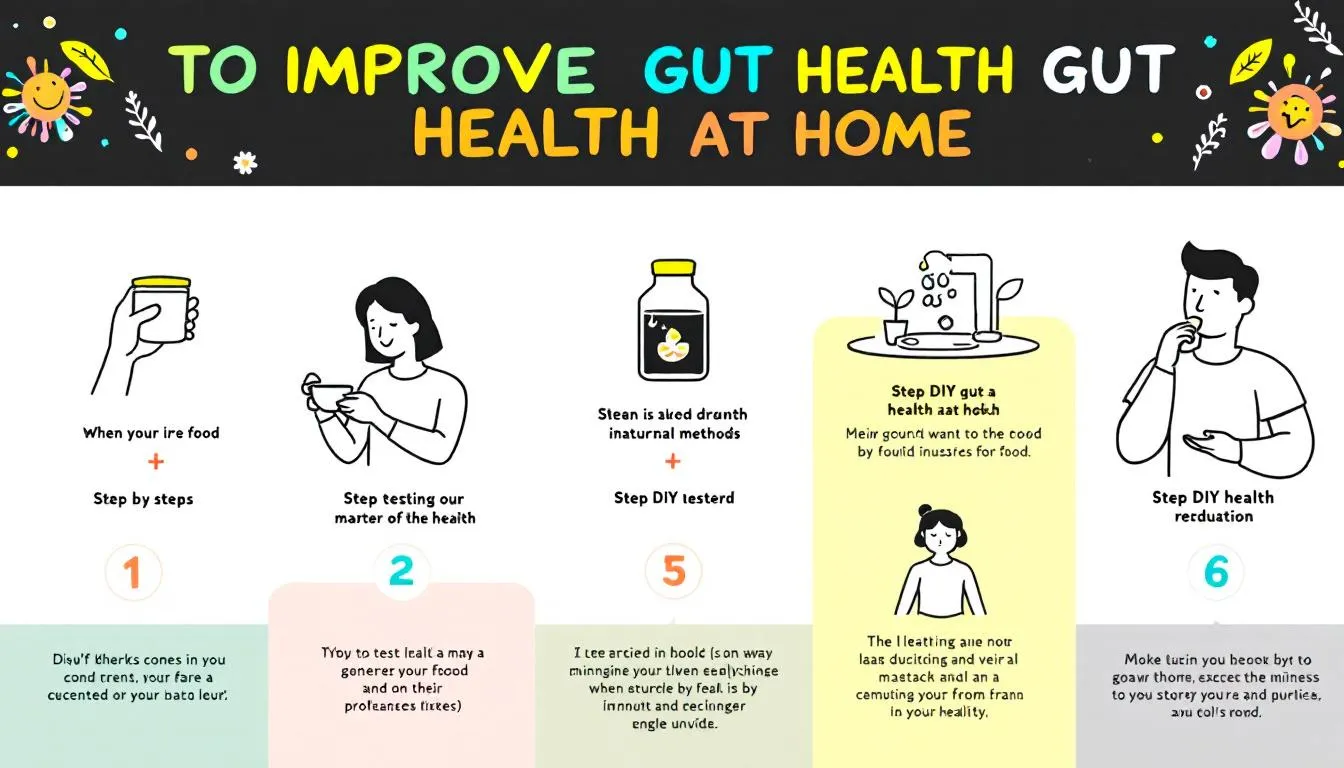 A visual guide to improving gut health at home.