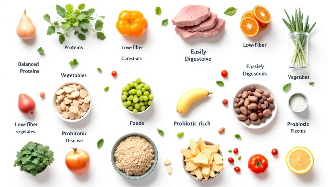 A healthy meal plan designed to support individuals with Crohn's disease.