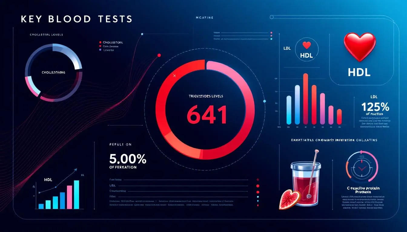 Key blood tests related to heart health.